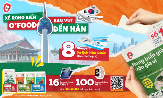 XÉ RONG BIỂN OFOOD BAY VÚT ĐẾN HÀN