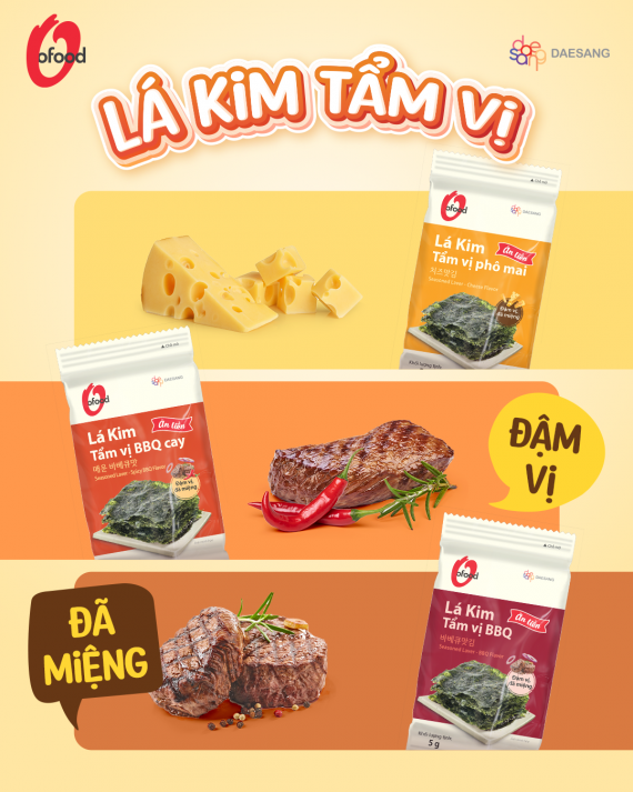 4 LOẠI LÁ KIM MỚI TỪ O'FOOD CHÍNH THỨC CHÀO SÂN