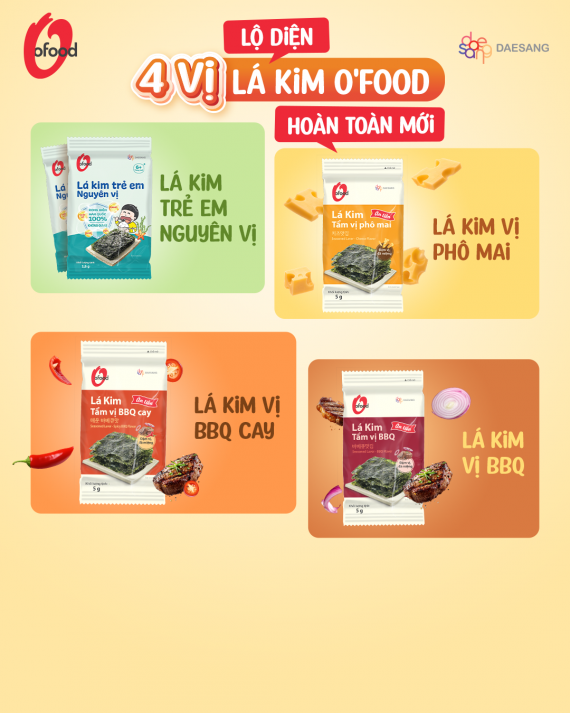 LỘ DIỆN 4 VỊ MỚI CỦA LÁ KIM O'FOOD