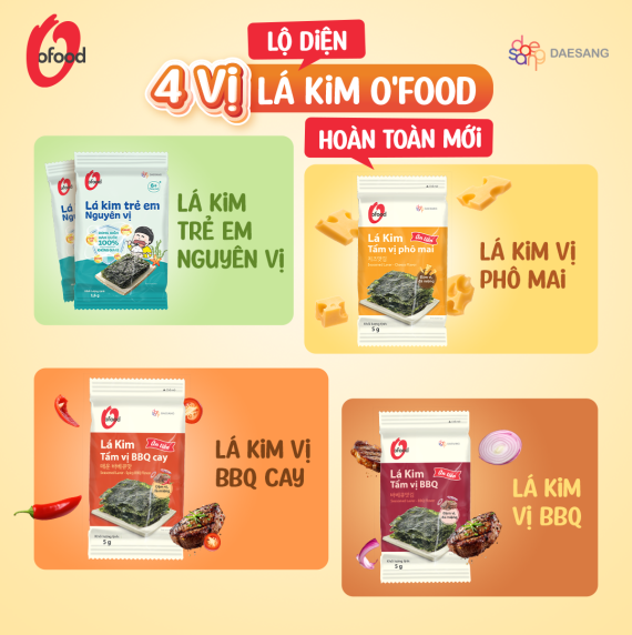 LỘ DIỆN 4 VỊ MỚI CỦA LÁ KIM O'FOOD
