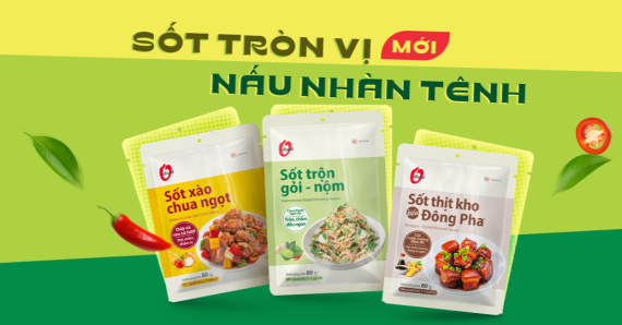O'FOOD RA MẮT SỐT XÀO CHUA NGỌT, SỐT THỊT KHO ĐÔNG PHA & SỐT TRỘN GỎI NỘM
