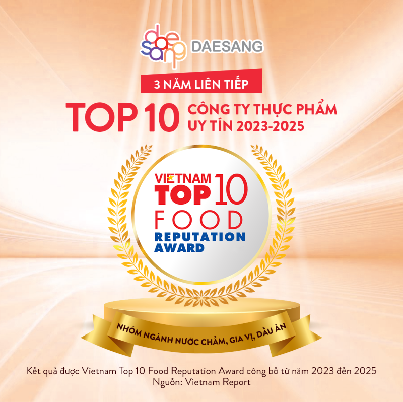 DAESANG VIỆT NAM - TOP 10 THƯƠNG HIỆU THỰC PHẨM UY TÍN NHẤT 2025