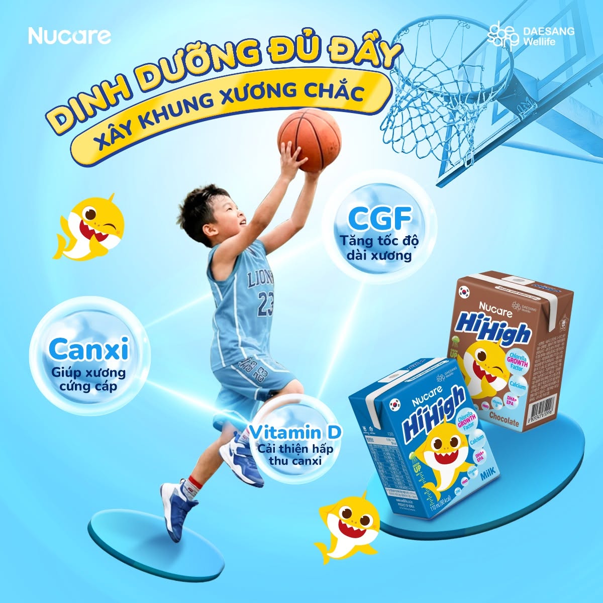 CGF v&agrave; bộ ba c&uacute; h&iacute;ch tăng trưởng trong nucare hi-high