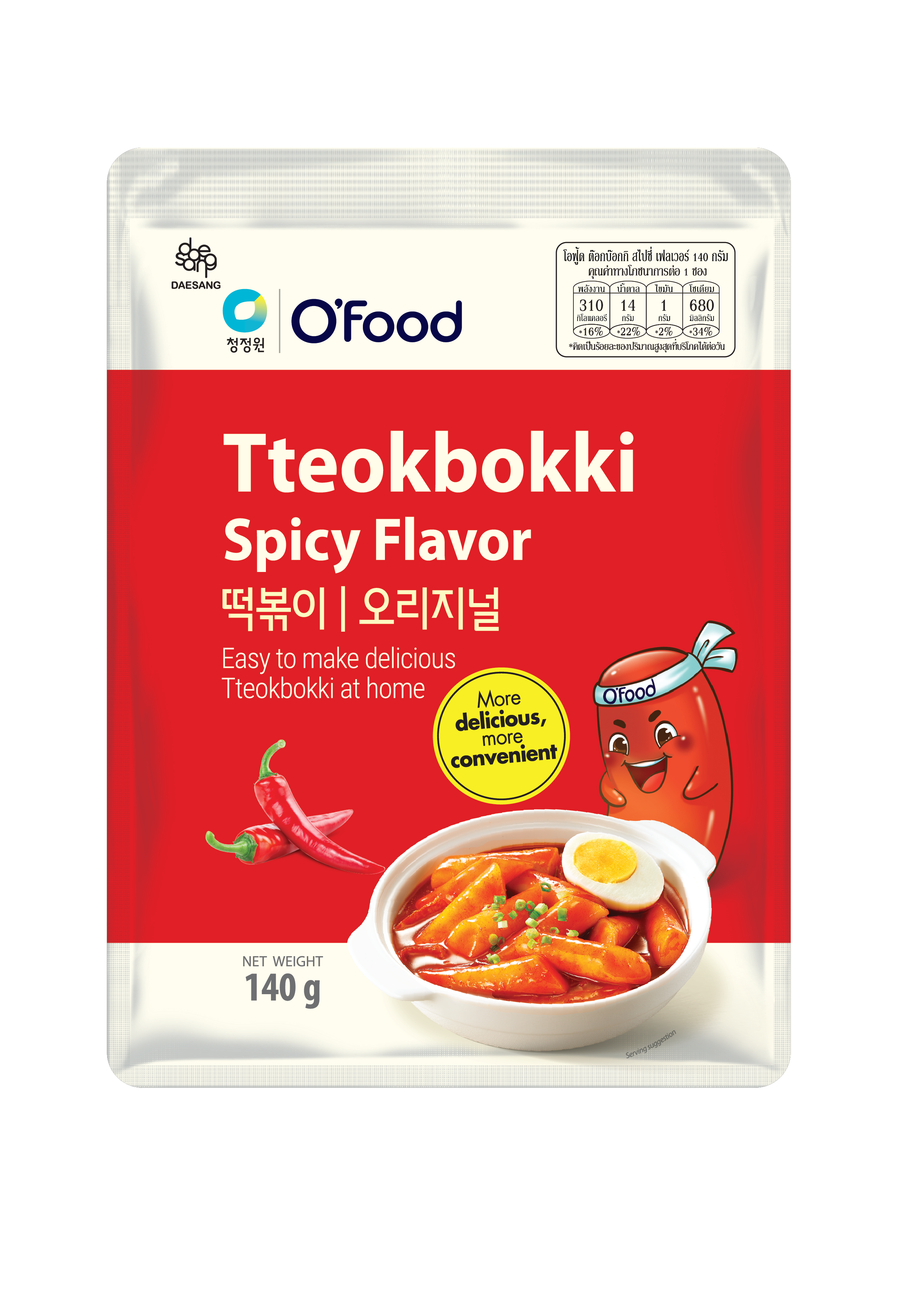 Korean Tteokbokki Spicy flavor export to Thailand