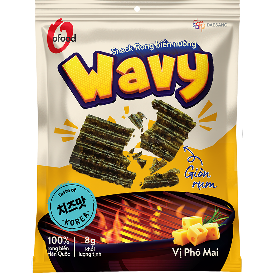 Snack rong biển nướng Wavy vị phô mai